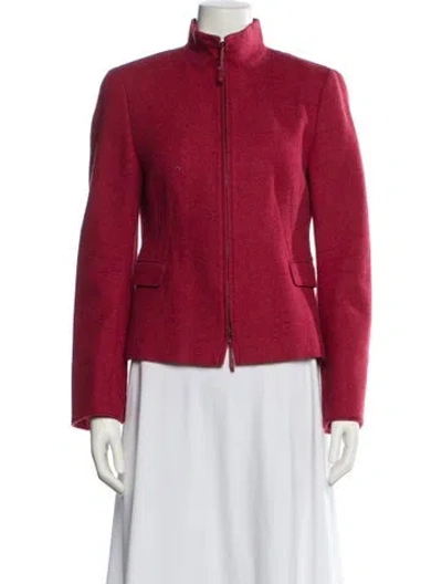 Pre-owned Akris Wool Jacket In Red