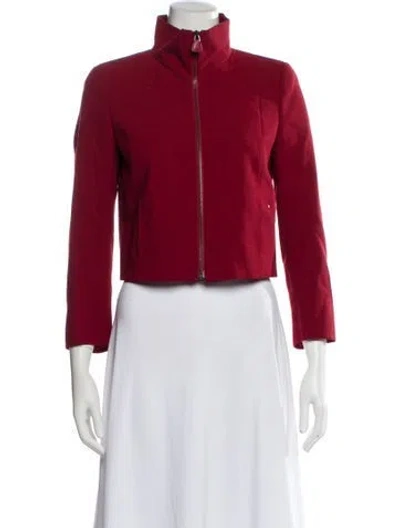 Pre-owned Akris Wool Jacket In Red