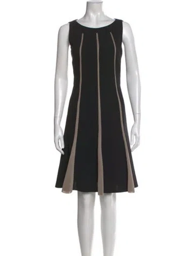 Pre-owned Akris Wool Knee-length Dress In Black