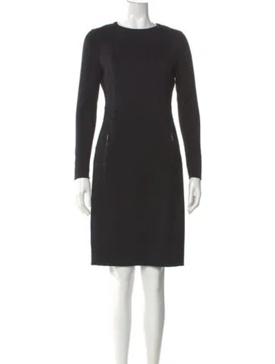 Pre-owned Akris Wool Knee-length Dress In Black