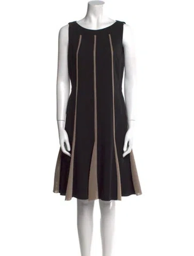 Pre-owned Akris Wool Knee-length Dress In Black