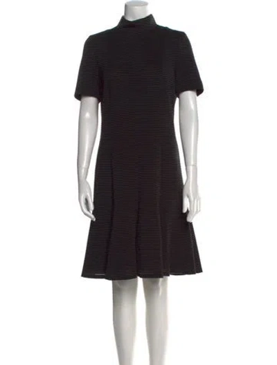 Pre-owned Akris Wool Knee-length Dress In Black