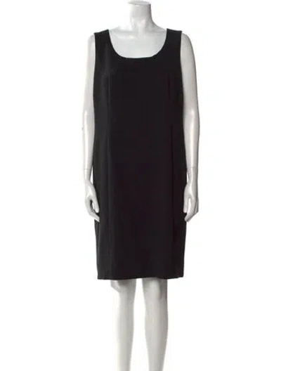 Pre-owned Akris Wool Knee-length Dress In Black