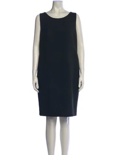 Pre-owned Akris Wool Knee-length Dress In Black