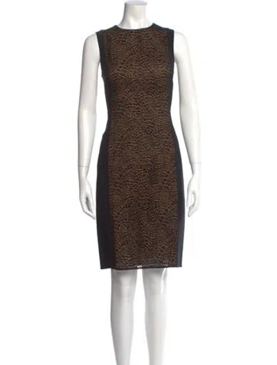 Pre-owned Akris Wool Knee-length Dress In Black