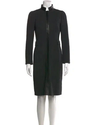 Pre-owned Akris Wool Knee-length Dress In Black