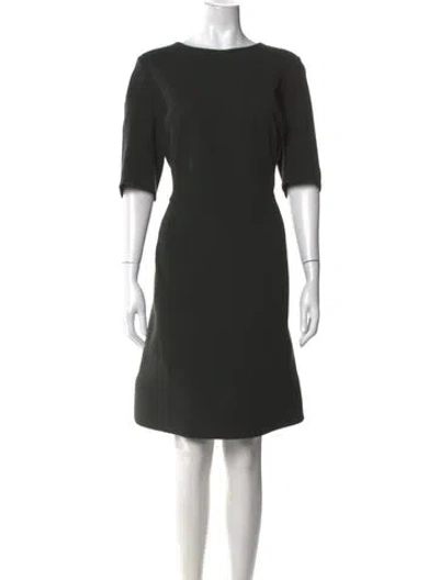 Pre-owned Akris Wool Knee-length Dress In Black