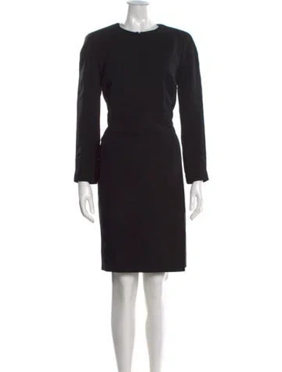 Pre-owned Akris Wool Knee-length Dress In Black