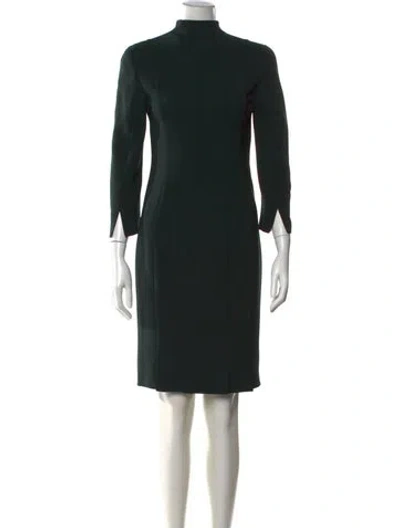 Pre-owned Akris Wool Knee-length Dress In Black