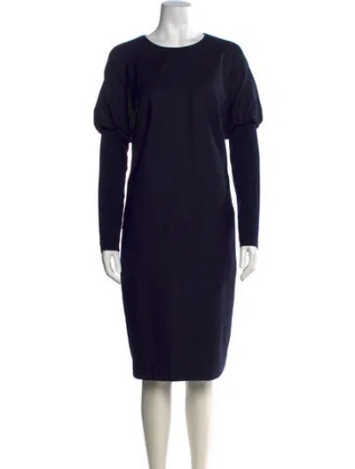 Pre-owned Akris Wool Knee-length Dress In Black