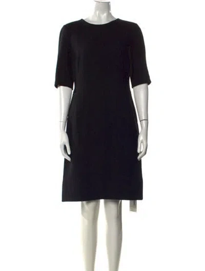 Pre-owned Akris Wool Knee-length Dress In Black
