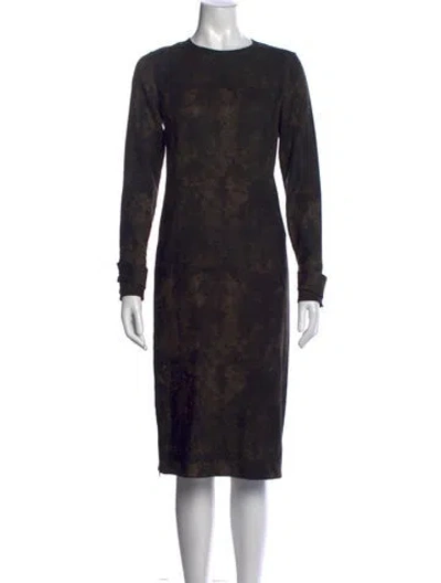 Pre-owned Akris Wool Knee-length Dress In Black