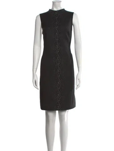 Pre-owned Akris Wool Knee-length Dress In Black