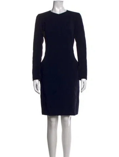 Pre-owned Akris Wool Knee-length Dress In Black