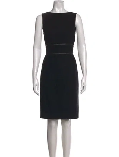 Pre-owned Akris Wool Knee-length Dress In Black