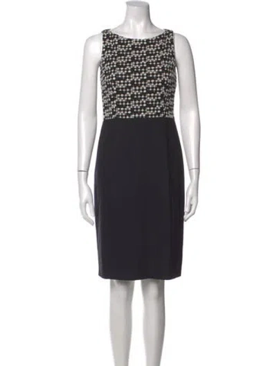 Pre-owned Akris Wool Knee-length Dress In Black