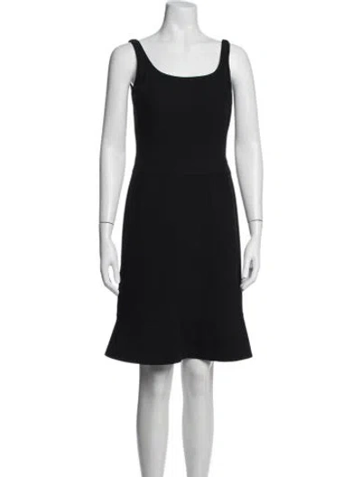 Pre-owned Akris Wool Knee-length Dress In Black