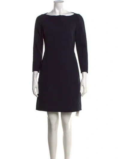 Pre-owned Akris Wool Knee-length Dress In Black