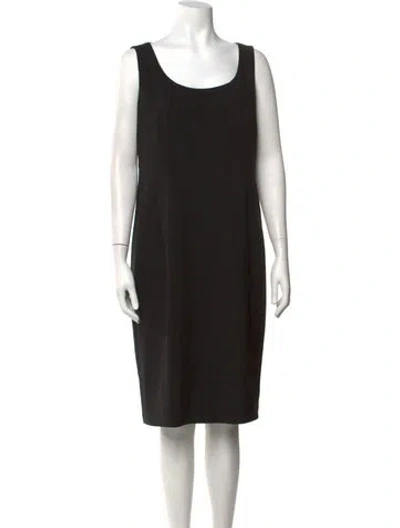 Pre-owned Akris Wool Knee-length Dress In Black
