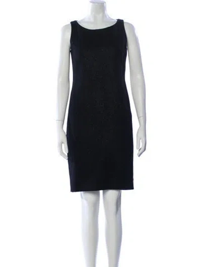 Pre-owned Akris Wool Knee-length Dress In Blue