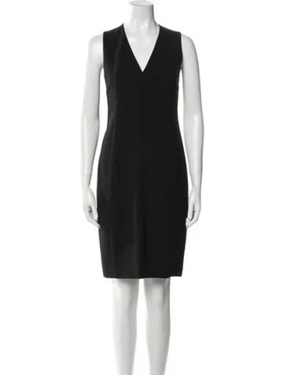 Pre-owned Akris Wool Knee-length Dress In Blue