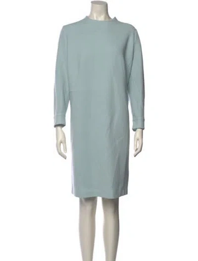 Pre-owned Akris Wool Knee-length Dress In Blue