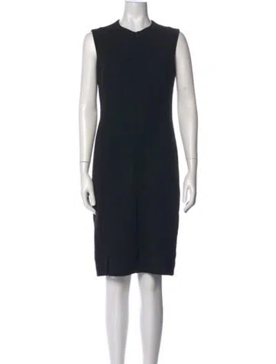 Pre-owned Akris Wool Knee-length Dress In Blue