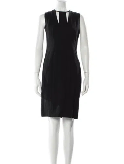 Pre-owned Akris Wool Knee-length Dress In Blue