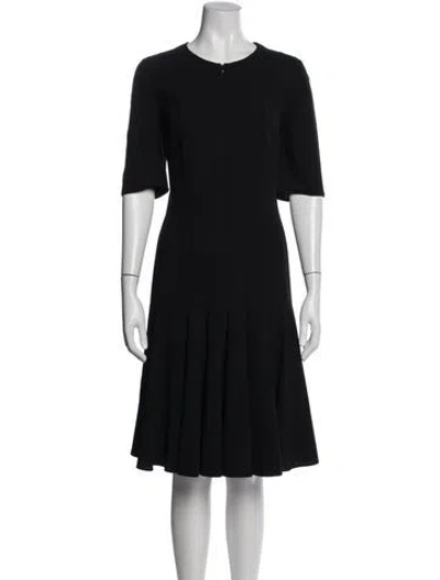 Pre-owned Akris Wool Knee-length Dress In Blue