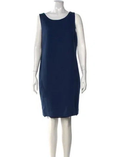 Pre-owned Akris Wool Knee-length Dress In Blue