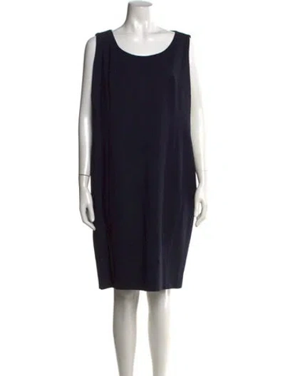 Pre-owned Akris Wool Knee-length Dress In Blue