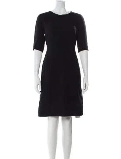 Pre-owned Akris Wool Knee-length Dress In Blue