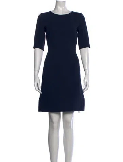 Pre-owned Akris Wool Knee-length Dress In Blue