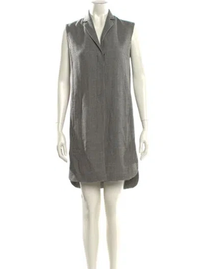 Pre-owned Akris Wool Knee-length Dress In Gray