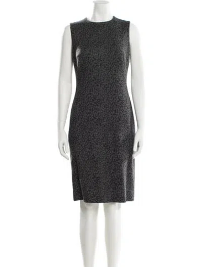 Pre-owned Akris Wool Knee-length Dress In Gray