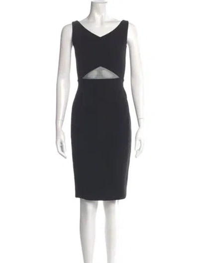 Pre-owned Akris Wool Knee-length Dress In Gray