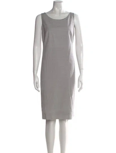 Pre-owned Akris Wool Knee-length Dress In Gray