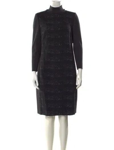 Pre-owned Akris Wool Knee-length Dress In Gray