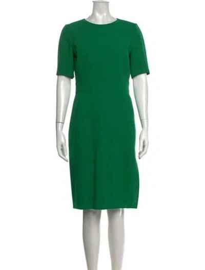 Pre-owned Akris Wool Knee-length Dress In Green