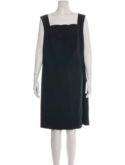 Pre-owned Akris Wool Knee-length Dress In Green