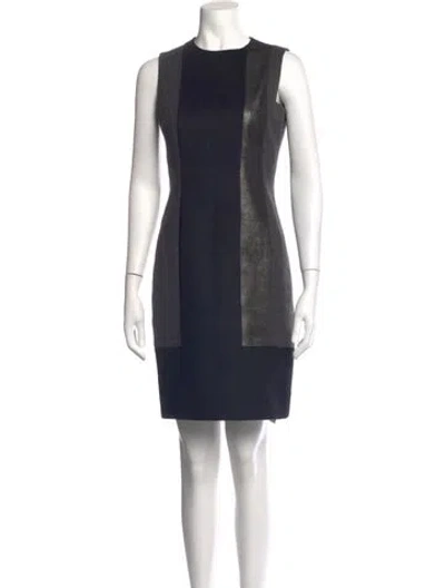 Pre-owned Akris Wool Knee-length Dress In Grey