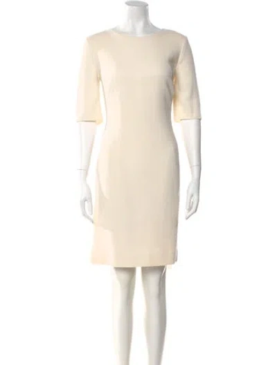 Pre-owned Akris Wool Knee-length Dress In Neutral