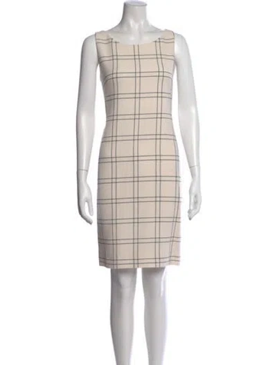 Pre-owned Akris Wool Knee-length Dress In Neutral