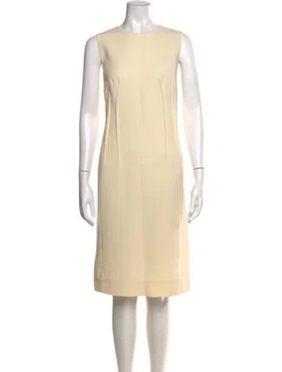 Pre-owned Akris Wool Knee-length Dress In Neutral