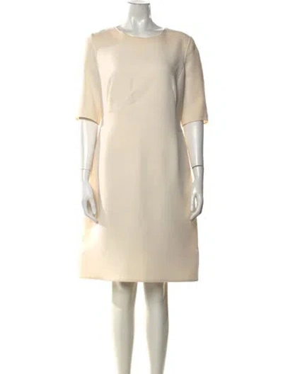 Pre-owned Akris Wool Knee-length Dress In Neutral