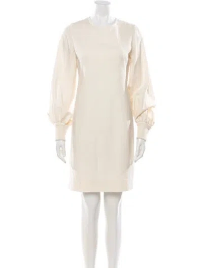 Pre-owned Akris Wool Knee-length Dress In Neutrals