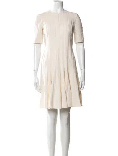 Pre-owned Akris Wool Knee-length Dress In Neutrals