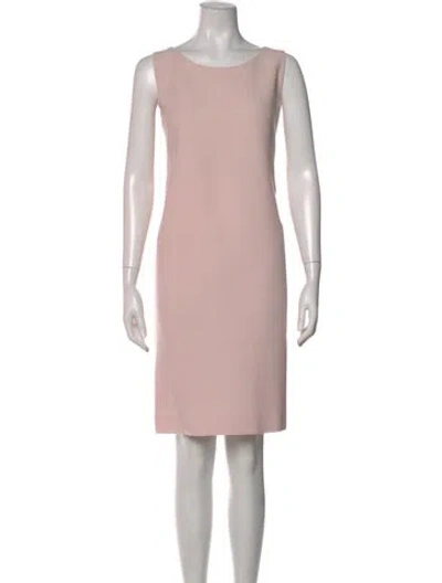 Pre-owned Akris Wool Knee-length Dress In Purple