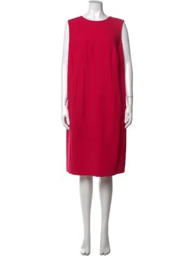 Pre-owned Akris Wool Knee-length Dress In Red