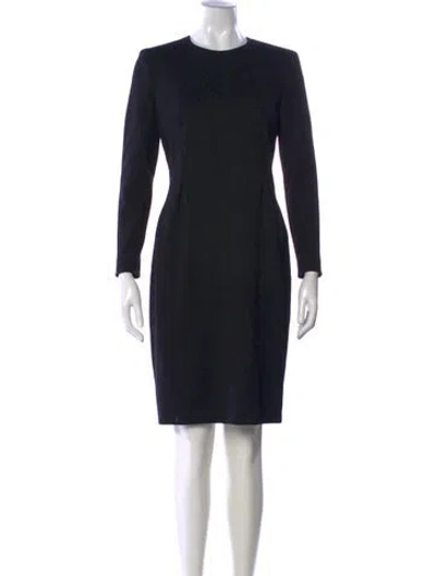 Pre-owned Akris Wool Knee-length Dress W/ Tags In Black